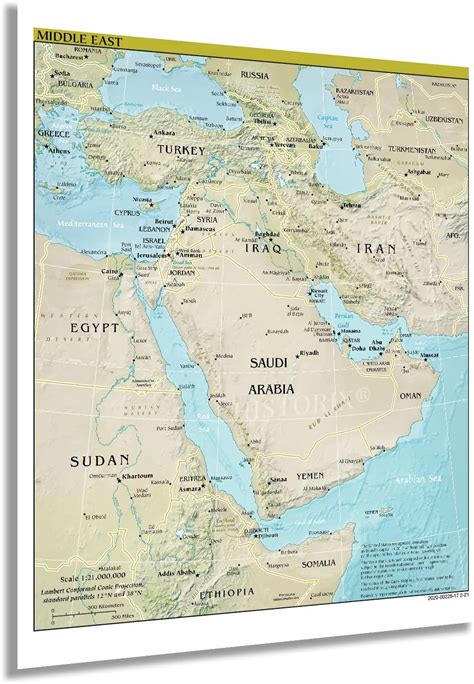 HISTORIX 2021 Middle East Map Poster - 24x30 Inch | Ubuy India