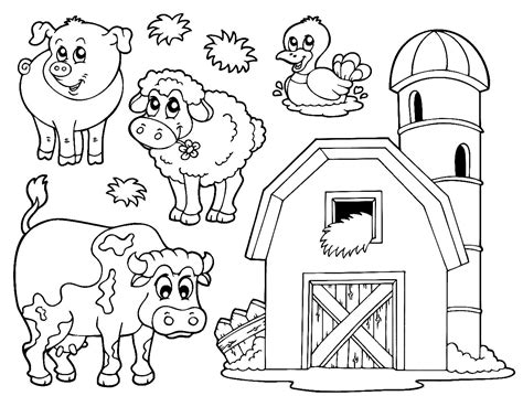 Coloring Pages Of Farm Animals For Preschoolers at GetColorings.com | Free printable colorings ...