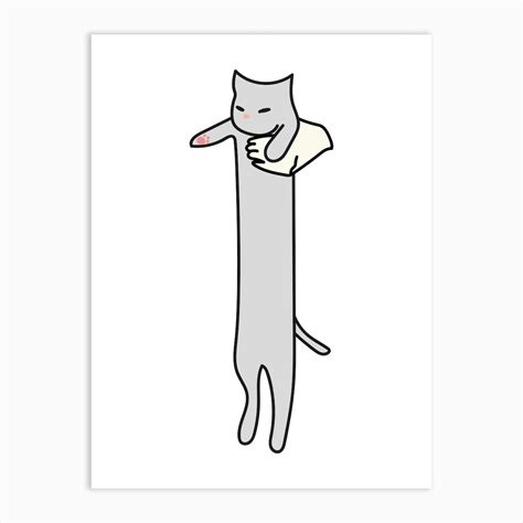 Long Cat Meme Art Print by Mambo - Fy