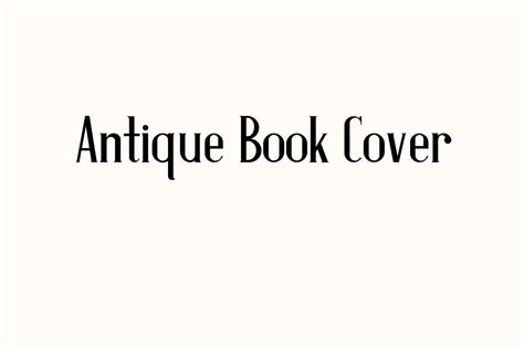 Antique Book Cover Font Free Download