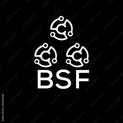 BSF letter logo. BSF best black background vector image. BSF Monogram logo design for ...