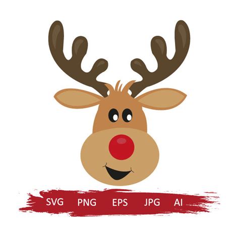 Reindeer Head Svg, Reindeer Svg, Reindeer Face Svg, Boy Reindeer Svg ...