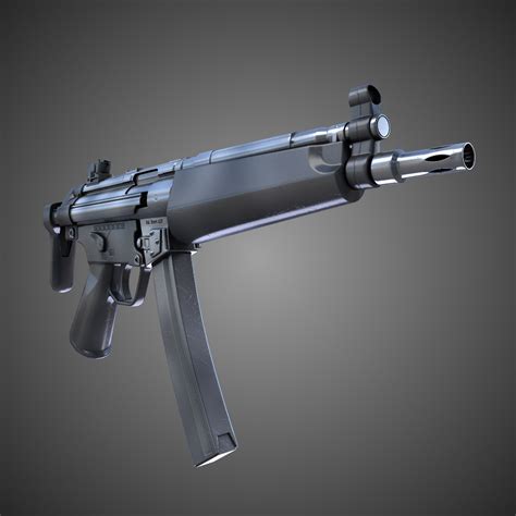 MP5 Submachine gun Hi-Res 3D Model .max .obj .fbx .lwo .lw .lws .ma .mb - CGTrader.com