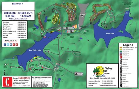 Resort Map – Lost Valley Lake