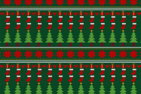 Ugly Christmas Sweater Pattern Graphic by eartdesign · Creative Fabrica