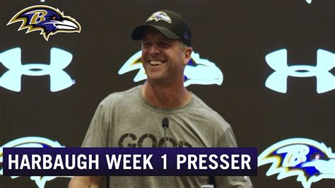 Coach John Harbaugh Week 1 Press Conference | Baltimore Ravens - YouTube