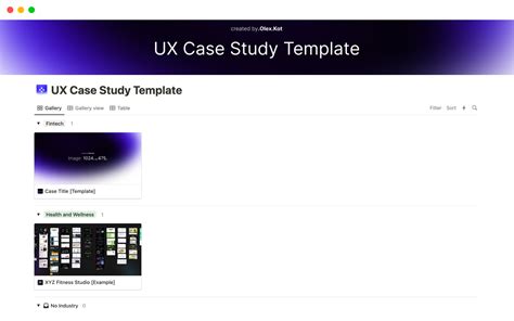 UX Case Study | Notion Template