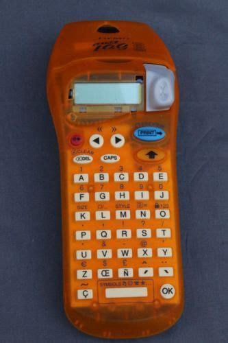 Dymo-Letra-Tag-2000-Label-Maker-Orange-Electronic-Labeler-Handheld-W-Manual | Printer, Ebay ...