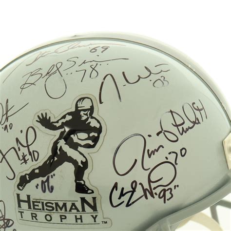 Heisman Trophy Winners Full-Size Helmet Signed by (11) with Paul Hornung, Billy Cannon, Ty ...