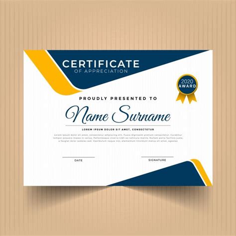 Premium Vector | Modern certificate of appreciation award template in 2024 | Certificate design ...