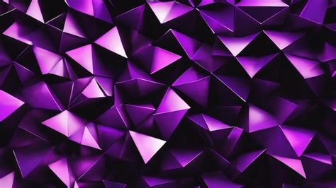 Premium Photo | Equilateral purple triangles on black with shading abstract illustration