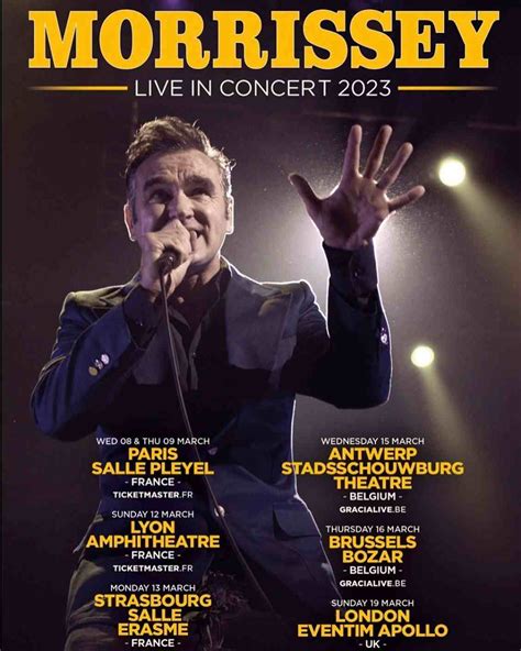 Morrissey Announces Europe Tour Dates For 2023 - Furio Magazine