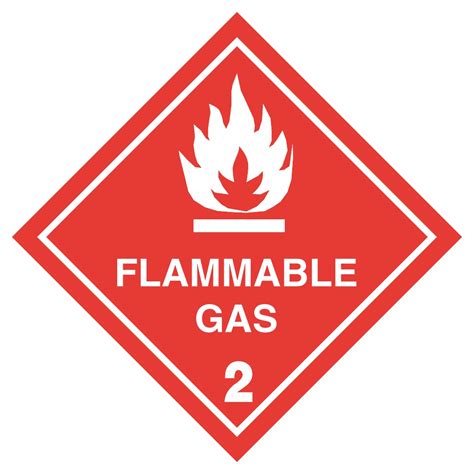 Flammable Gas (2) Hazard Symbol - GHS Diamond Sign - Aston Safety Signs