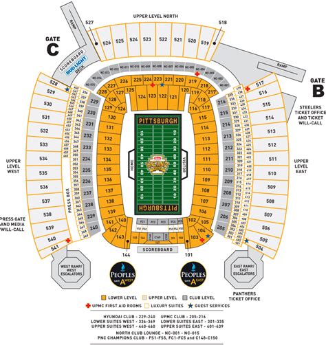 Heinz Field Seating Charts and Stadium Diagrams