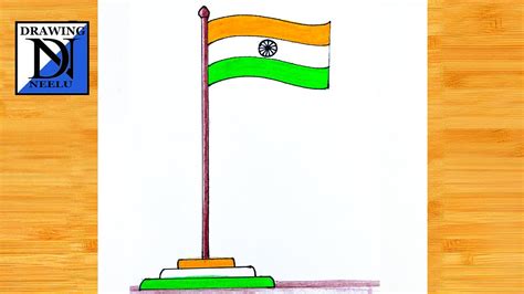 How to draw National flag of india || national flag drawing ...