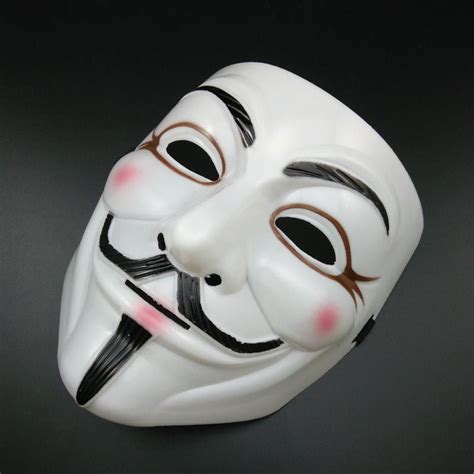 On Sale White V Mask Halloween Masks Sexy Eyeline Anonymous Vendetta ...