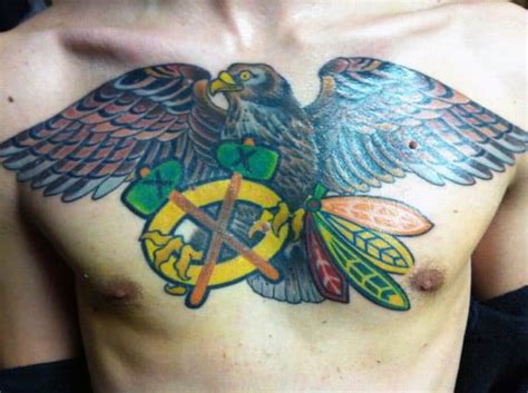 40 Chicago Blackhawks Tattoo Designs For Men - Hockey Ink Ideas