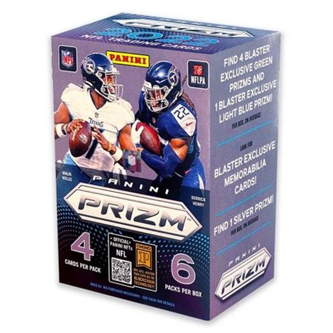 2022 Panini Nfl Prizm Football Trading Card Blaster Box : Target