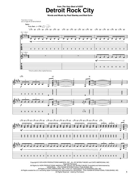 Detroit Rock City by KISS - Guitar Tab - Guitar Instructor