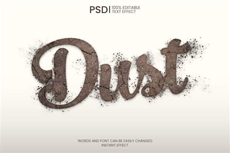 Free PSD | Editable Dust Text Effect