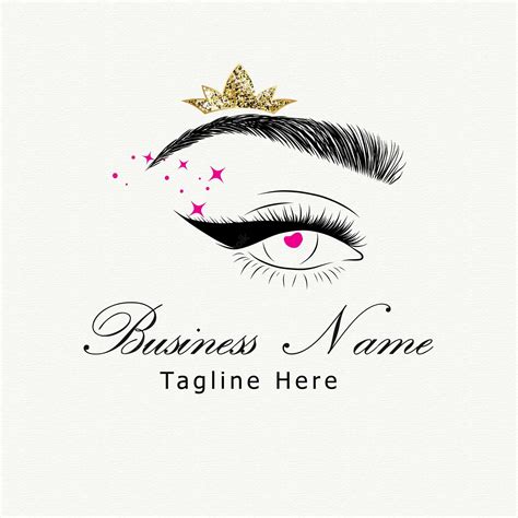 Premium Vector | Lash logo design rose gold lash logo watercolor logo makeup artist logo design ...