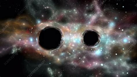 Gravitational waves from black hole merger - Stock Video Clip - K005/5645 - Science Photo Library