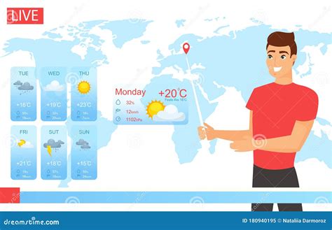 Weather Report Icons Vector Illustration | CartoonDealer.com #64600584