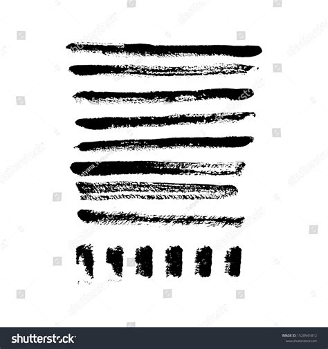 Set Lines Texture Drawn Paint Vector Stock Vector (Royalty Free ...