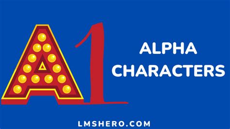 Alpha Characters: Meaning, Examples & Practical Applications - LMS Hero