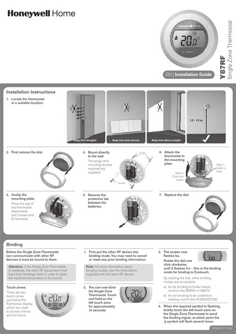 Resideo Single Zone Thermostat Installation Guide and Instructions