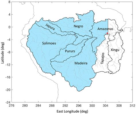 Map of the Amazon river basin and its eight major subbasins, Amazonas,... | Download Scientific ...