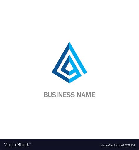 Triangle 3d abstract company logo Royalty Free Vector Image