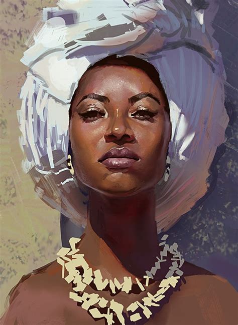 "N45" - Thiago Moura Januário, 2015 {figurative art female head black woman face portrait ...