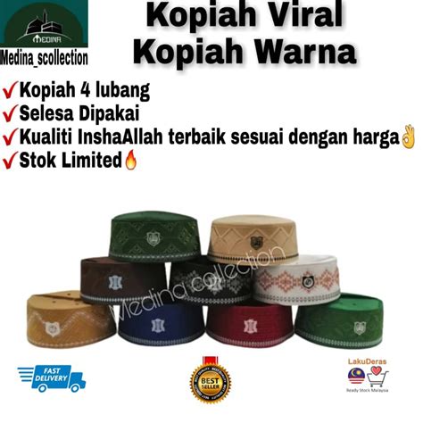 Kopiah Viral, Kopiah Warna, Kopiah Eksklusif, Kopiah Ustaz | Shopee Malaysia