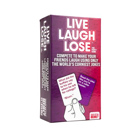 WHAT DO YOU MEME? Live Laugh Lose - The Party Game Where You Compete to Make Corny Jokes Funny