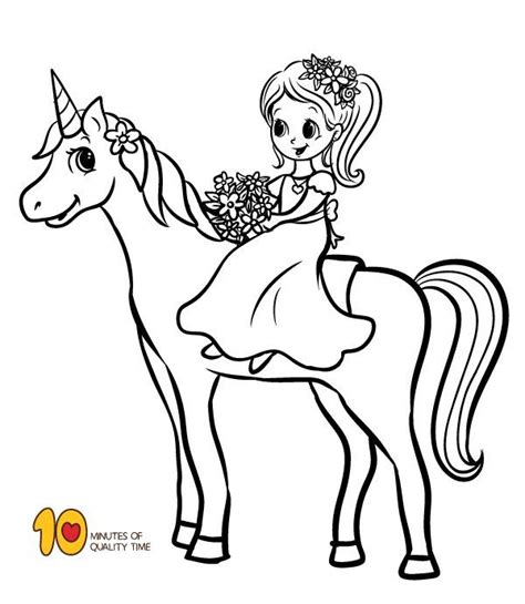 Unicorn Girl Coloring Pages - Coloring Home