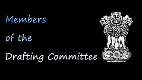 Members of the Drafting Committee | UPSC General Studies - YouTube