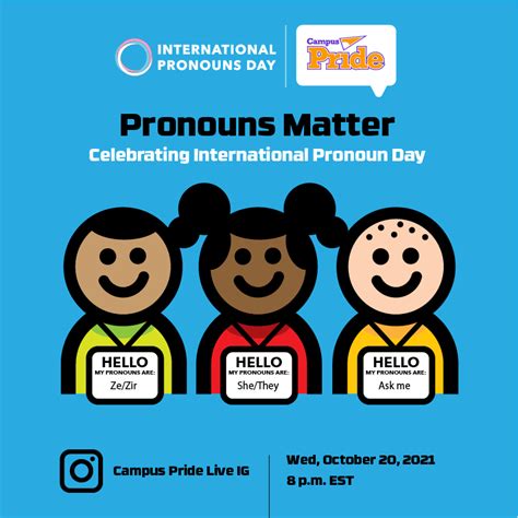 #PronounsDay: Celebrating International Pronouns Day - Campus Pride