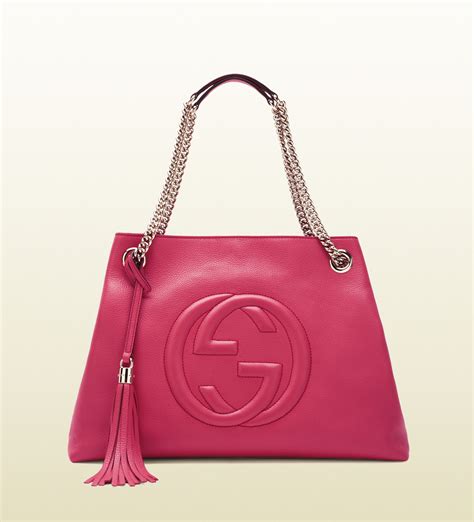 Gucci Soho Handbag Beige Pink | semashow.com