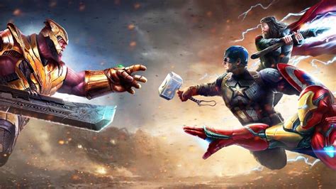 Thanos vs. Iron Man, Captain America, Thor, Avengers Endgame, 8K, #3.18 Wallpaper PC Desktop