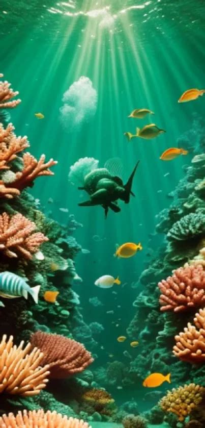 Vibrant Coral Reef Scene - free download