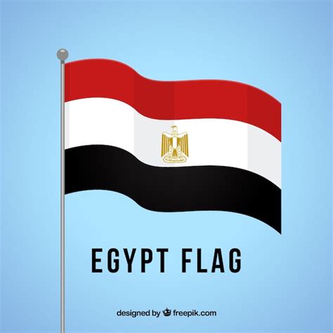 Elegant egyptian flag with flat design | Free Vector