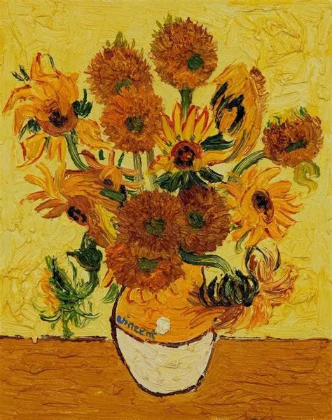 Still Life with Sunflowers VII by Vincent Van Gogh Famous handmade ...