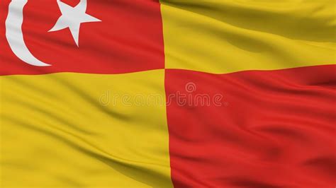 Selangor City Flag, Malaysia, Closeup View Stock Image - Image of ...