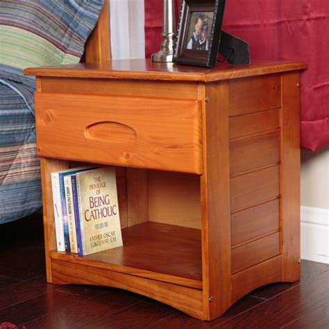 American Furniture Classics 1-Drawer Nightstand, Honey Finish - Walmart.com