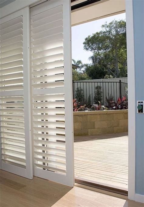 California Shutters are the most popular solution for a patio door. The ...