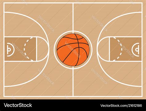 Basketball court symbol Royalty Free Vector Image