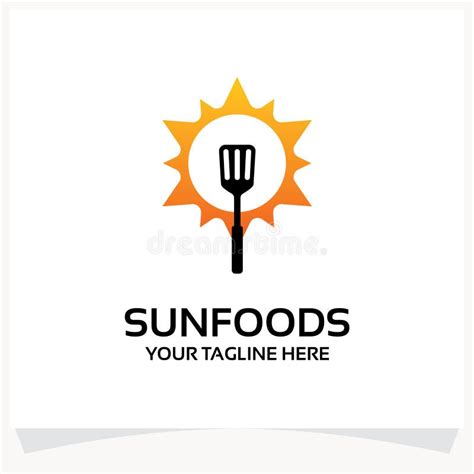 Sun Foods Restaurant Logo Design Template Inspiration Stock Vector - Illustration of circle ...