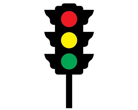 a traffic light that is red, yellow and green