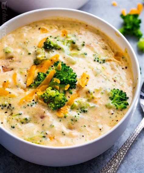 Creamy Broccoli Cheddar Soup - The Chunky Chef